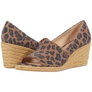 Palmer Wedge Printed Linen Espadrille Leopard Print size 6m